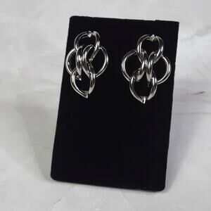 Silver Knotted Earrings
